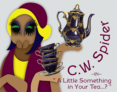 a spider in a flapper hat: C.W. Spider in A Little Something in Your Tea…?