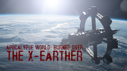 A space station above the earth: AW:Burned Over: the X-Earther