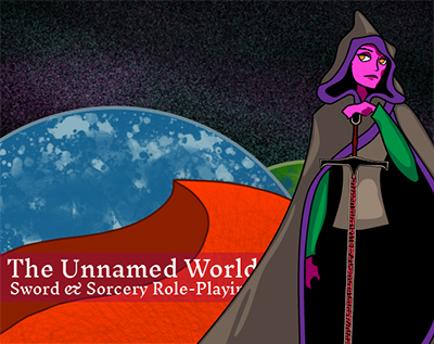 a figure with a rune sword: The Unnamed World